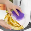 Esponja para Lavar Platos Cruzada Forma de Ocho, Borrador Mágico con Forma de Cintura, Depurador de Cocina de Doble Cara, Esponja para Lavar Platos