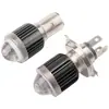 Faro Led para Motocicleta Vehículo Eléctrico H4 Tres Garras Ba20D Doble Garra P15D Garra Única Cañón Pequeño Foco Luz Dual Amarilla y Blanca