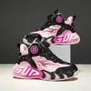 Zapatos Deportivos Ligeros con Absorción de Impactos para Niños 2026 Superficie de Cuero Antideslizante Zapatos de Baloncesto para Estudiantes Mayores Superficie de Malla Transpirable