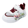 Sapatos Femininos 2026 Nova Moda Verão Tênis Cartoon Infantil Crianças Maiores Tênis Brancos Casuais de Princesa