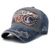 Chapéu de beisebol dos homens e mulheres primavera e outono vintage algodão lavado estilo coreano moda bordado à prova de sol soft top pontiagudo cap casal