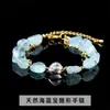 Coleção de Pulseiras de Cristal de Ágata Calcedônia Natural Jingdong Jewelry, Pulseira Simples Borboleta da Sorte, Atacado de Joias Masculinas e Femininas