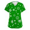 Comércio Exterior Transfronteiriço Amazon AliExpress Europeu e Americano Natal novo feminino T-shirt top com estampa 3D gola V bolso
