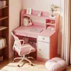 Mesa e estante multifuncionais para casa, quarto, dormitório, combinação de mesa de computador e cadeira, mesa de estudo, mesa para lição de casa, escrivaninha