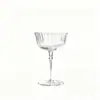 Vaso Alto Personalizado con Rayas Verticales Retro y Patrón de Olas para Uso Doméstico, Copa de Champaña de Lujo Ligero, Vaso de Cóctel de Postre de Moda