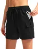 Nuevos Shorts Casuales de Verano Transfronterizos para Hombre, Pantalones de Cinco Puntos de Seda Helada de Secado Rápido con Bolsillo con Cremallera, Pantalones Deportivos Sueltos para Hombre