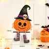 Nuevos adornos decorativos de Halloween superventas transfronterizos: calabaza de madera, bruja, espantapájaros, diablillo, decoraciones para el hogar