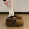Zapatos Birkenstock de estilo rústico vintage con plataforma para mujer, nuevo modelo 2026, cómodos y versátiles, tipo slip-on para combinar con faldas
