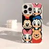 Fileira do Pato Donald Adequada para Capa de Celular Jelly Iphone16 15 14Pro Apple 13/12 Silicone XS Desenho Animado