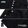 Pantalones vaqueros retro de alta gama para mujer CKX, ropa para hombre transfronteriza europea y americana, vaqueros casuales rectos de pierna ancha con múltiples botones para hombre