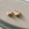 Aretes de Círculo Mate Sencillos para Mujer Estilo Frío Metal Personalizado Aretes Esmerilados Joyería de Oreja de Nicho Retro de Alta Calidad