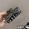 Clip de agarre con estampado de leopardo grande de alta calidad, estilo retro, sencillo, para el cabello, con forma de disco, popular en Internet, para la parte posterior de la cabeza, con volumen, clip de tiburón multitemperamento.