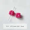Dulce Genial BarbieGugubi Mengli Serie Rosa Negra Bolígrafo Corazón Flor Acrílico Hecho a Mano DIY Accesorios Materiales