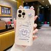 Desenho Animado Tridimensional Adequado para iPhone 15 Pro Max Nova Capa de Celular, Urso Morango Apple 17 Air Capa Moderna