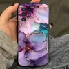 Capa Criativa para Celular Samsung S25Ultra A90 Flores Roxas S26Plus Capa Protetora Adequada S24 Casca Macia TPU