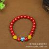 Pulsera Moderna de Arena Morada Dorada Natural y Cinabrio, Estilo Pareja, Accesorio de Cuentas Hecho a Mano, Suministro al por Mayor para Streamers