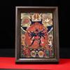Pintado à Mão Dourado Zaki Lamu Vida Passada e Presente Deus Amarelo da Riqueza Exibição de Thangka Estilo Étnico Raposa de Nove Caudas Pintura Decorativa