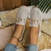 Mocasines de Malla con Hebilla Metálica para Mujer Planos Slip-on Zapatos Perezosos Transpirables Ligeros Casuales Zapatos Individuales