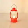 Atmósfera de Camping al Aire Libre Linterna Pequeña Simple Colorida Mini Linterna LED de Velas de Mano Linterna de Caballo Pequeño Navideña Retro