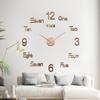 Reloj de pared estéreo 3D DIY, divertido reloj creativo para sala de estar, dormitorio, pegatinas de pared decorativas, reloj con espejo, reloj de moda simple