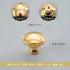 Manija de Armario de Lujo Ligero de Cobre Puro Dorado Hebilla de Concha de Cajón Manija Redonda de un Solo Agujero Cromada Manija de Gabinete Francés Totalmente de Cobre