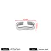Cierre de Acero Inoxidable Abierto en Forma de Ocho con Tres Anillas que No se Desvanece Accesorios para Joyería DIY Conector para Collar Pulsera Materiales Hechos a Mano