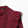 Camisa Elegante de Moda 2026 Estilo Europeo y Americano Transfronterizo para Mujer Bordado Hueco Estilo Romántico Venta al por Mayor 8741232