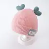 Gorros para Bebé Otoño e Invierno Lindo Oso Gorros de Lana para Bebé Gorros de Punto de Invierno para Niños y Niñas Gorros Cálidos para Niños con Protección para los Oídos