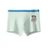 Roupa Íntima Masculina, Malha de Seda Gelo, Estilo Fino de Verão, Estampa de Desenho Animado, Cuecas Boxer Infantis Médias e Grandes, Shorts Boxer Estudantil, Comércio Exterior