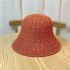 2025 nuevo sombrero de pescador tipo cubeta verano tejido hueco sombrero de paja hecho a mano gran protección solar parasol sombrero serie cubeta