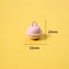 Colgante pequeño de 22 mm color macarrón, accesorio colorido para llavero DIY, decoración para bolso y mascota, material hecho a mano