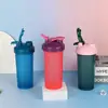 Taza Deportiva de Fitness Personalizada Nueva de 600 ml Taza de Plástico para Fitness de Proteína en Polvo Vaso Mezclador con Bola Batidora Vaso para Batidos Vaso Mezclador