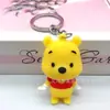 Llavero Creativo de Moda de Winnie the Pooh Figura de Oso 3D Muñeco Colgante de Goma Suave de PVC Pequeño Regalo Promocional