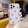 Ventas directas de fábrica: Funda protectora de silicona líquida para iPhone 18 Pro, estilo coreano, floral rosa, al por mayor
