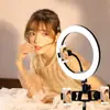 Luz Fotográfica de 10 pulgadas para Transmisión en Vivo Iluminación Fotográfica Luz de Anillo de Escritorio 18 pulgadas 22 pulgadas Belleza para Transmisión en Vivo Luz de Relleno para Teléfono Móvil