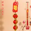 Festival da Primavera Ano Novo Caractere Fu Lanterna Pingente Decoração de Ano Novo Suprimentos Cordão de Lanternas Pequenas Cordão para Pendurar com Fio de Seda Decoração de Casamento Inauguração