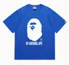 24 Éxitos de Verano en Internet: Camiseta BAPE de Mono Pequeño Cabeza de Mono, Camuflaje, Camiseta Unisex de Manga Corta con Cuello Redondo