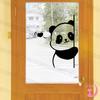 Lindas pegatinas laterales de panda puertas de vidrio y ventanas esquina escaparate tienda de ropa cafetería té con leche pegatinas de pintura decorativa