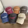 Gorra de Béisbol para Hombre Moda Primavera y Verano Estilo Desgastado Letra Lavada Vieja Visera Curva Gorra Estudiante Callejero Pareja Gorra de Visera Curva