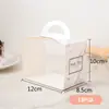 Caixa de embalagem de bolo portátil caixa de embalagem de bolo mousse ponto ocidental caixa de embalagem PET fábrica de material de panificação atacado