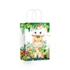 Bolsa de Regalo de Animales de la Selva Transfronteriza Actividad de Jardín de Infancia Juguete de Cumpleaños Infantil Empaque de Regalo Bolso de Mano Bolsa de Papel Kraft