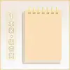 Cuaderno Pequeño A7, Cuaderno de Hojas Sueltas Tamaño Bolsillo para Estudiar, Memorizar Palabras, Llevar un Diario, Estilo Vintage, Portátil