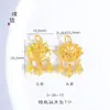 Colar com Pingente de Ouro de Areia Vietnamita de Carpa e Lótus de Longa Duração