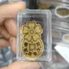 Adesivo de Telefone de Ouro Puro 999 para Riqueza Instantânea, com Adesivo Traseiro, Adesivo de Ouro 2mg, Presente Promocional para Lojas de Ouro em Transmissão ao Vivo