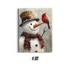 Pintura Decorativa Temática Navideña de Amazon Transfronteriza Elementos de Papá Noel Muñeco de Nieve Sala de Estar Dormitorio Atmósfera Festiva Pintura Colgante