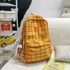 Mochila Escolar Xadrez Retrô Estilo Hong Kong Mochila para Meninas do Ensino Fundamental Mochila Versátil de Grande Capacidade Estilo Universitário para Mulheres