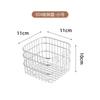 Cozinha 304 Cesta de armazenamento de aço inoxidável Cesta de frutas Cesta de drenagem de frutas e vegetais Cesta de lanche quadrada de mesa Estrutura de mercearia