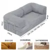 Sofá-Cama Comprimido de Tecido Retrô Sala de Estar Quarto de Apartamento Pequeno Dobrável Removível Lavável Duplo Três Pessoas Uso Duplo Sofá Modular