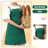 Delantal de Lona al por Mayor Transfronterizo Impermeable y a Prueba de Aceite Estilo Nuevo Catering Ropa de Trabajo Personalizada Resistente a las Manchas para Mujer Delantal de Cocina Impreso para Publicidad