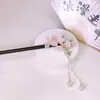 Grampo de Cabelo de Madeira com Franja de Pétalas de Flor Estilo Antigo, Novo Grampo de Cabelo Versátil Estilo Chinês, Grampo de Cabelo para a Parte de Trás da Cabeça, Acessórios para Grampo de Cabelo, Enfeites de Cabelo para Atacado
